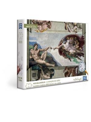 Quebra-Cabeça 500 Peças Michelangelo: a Criação de Adão