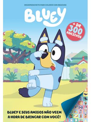 Bluey Megaprancheta para Colorir com Adesivos
