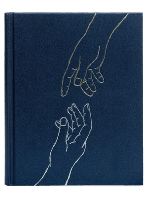 Bíblia Nvi com Espaço para Anotações, Tecido Azul sobre Capa Dura, Leitura Perfeita, Mãos Que Oram: