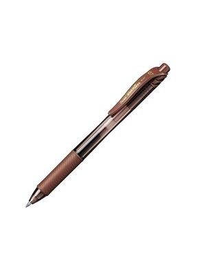 Caneta Energel X Retrátil 0,7Mm Tinta Marrom Bl107-Em